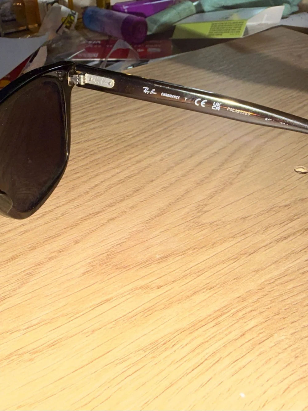 Ray-Ban Tortoiseshell Frame Sunglasses with Brown Polarized Lenses